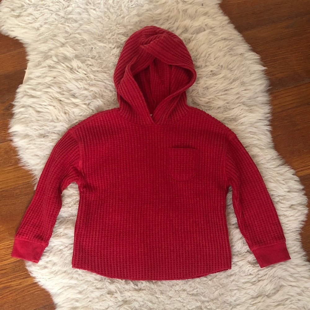 Cat & Jack Red waffle hoody